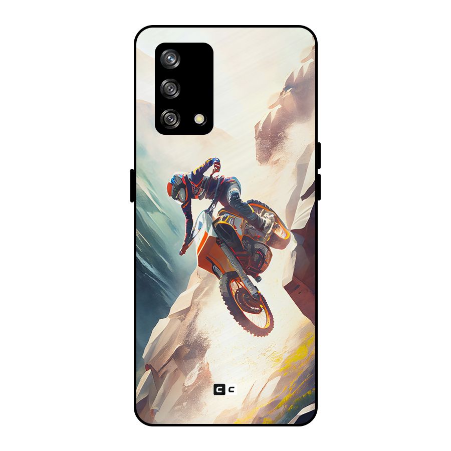 Mountain Biker Metal Back Case for Oppo F19