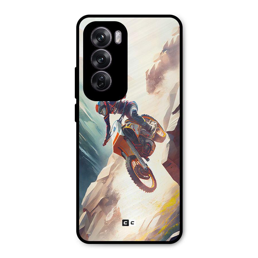 Mountain Biker Metal Back Case for Oppo Reno12 Pro