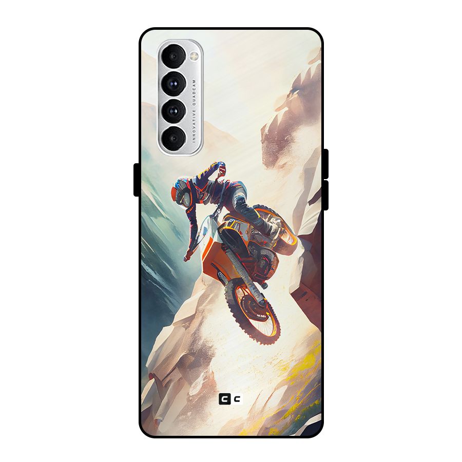 Mountain Biker Metal Back Case for Oppo Reno4 Pro