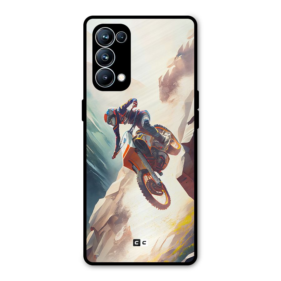 Mountain Biker Metal Back Case for Oppo Reno5 Pro 5G