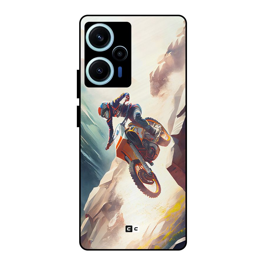 Mountain Biker Metal Back Case for Poco F5