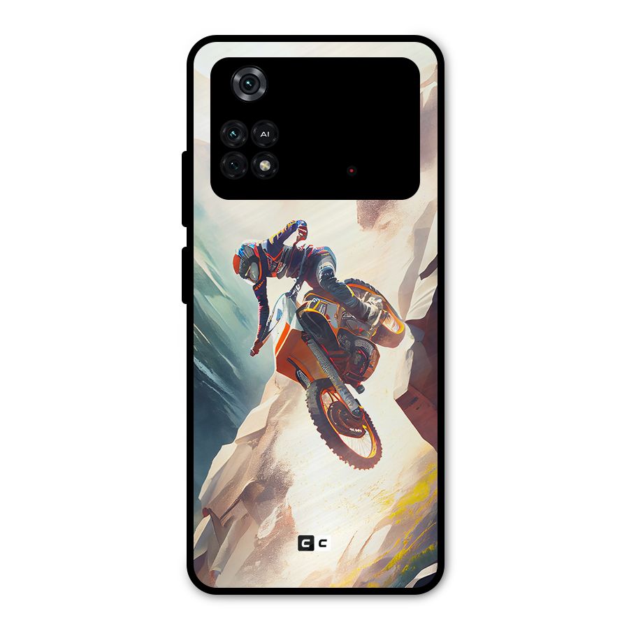 Mountain Biker Metal Back Case for Poco M4 Pro 4G