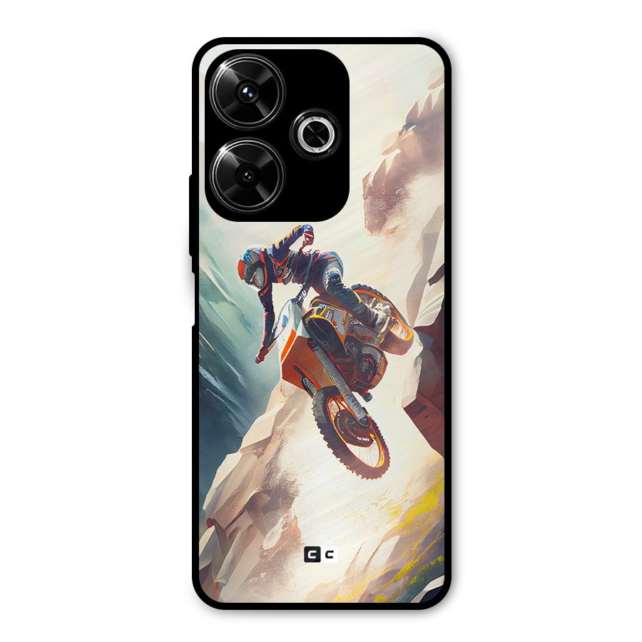 Mountain Biker Metal Back Case for Poco M6 Plus