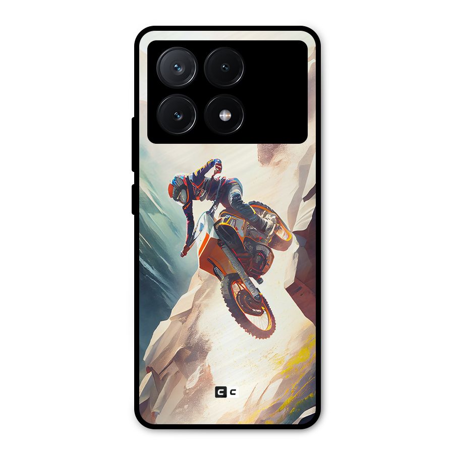 Mountain Biker Metal Back Case for Poco X6 Pro