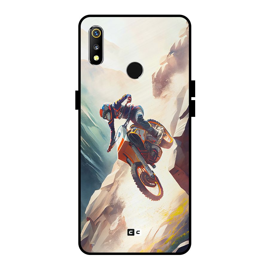 Mountain Biker Metal Back Case for Realme 3