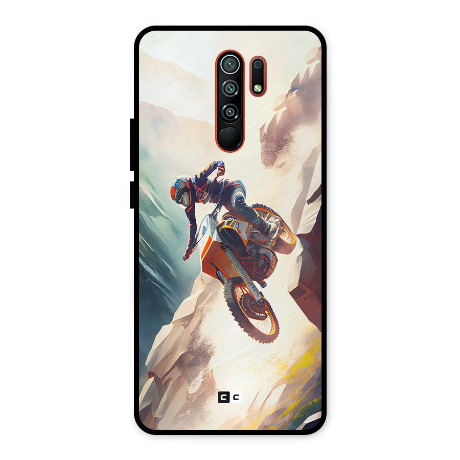 Mountain Biker Metal Back Case for Redmi 9 Prime