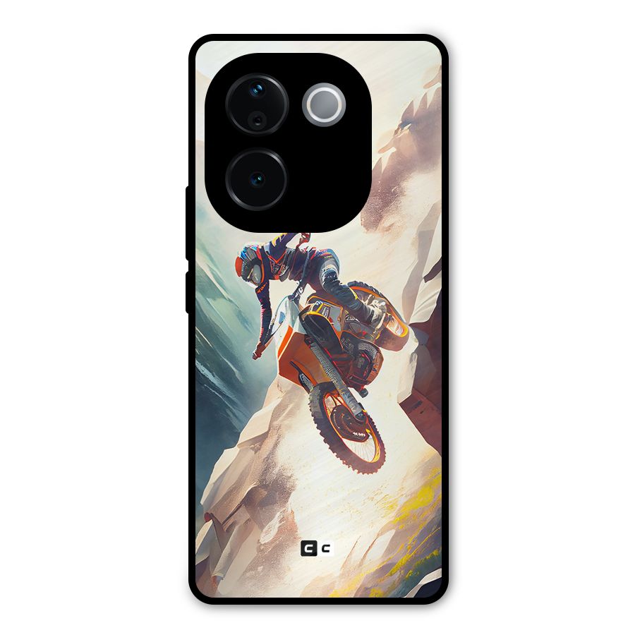 Mountain Biker Metal Back Case for Vivo T3 Pro
