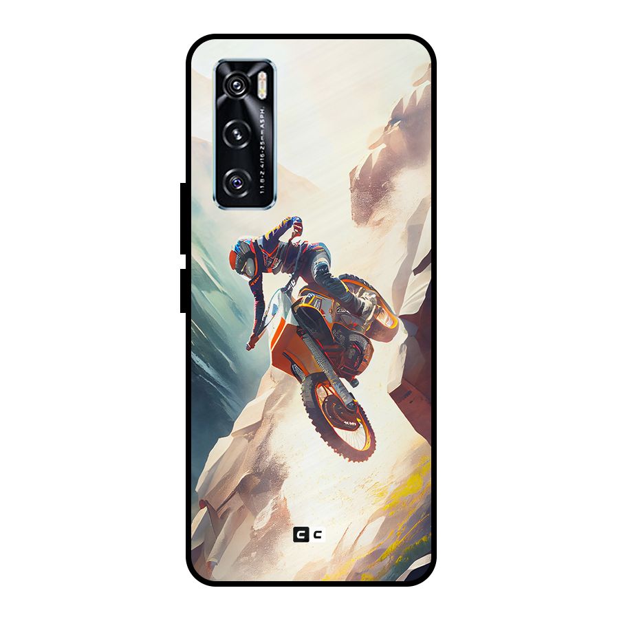 Mountain Biker Metal Back Case for Vivo V20 SE
