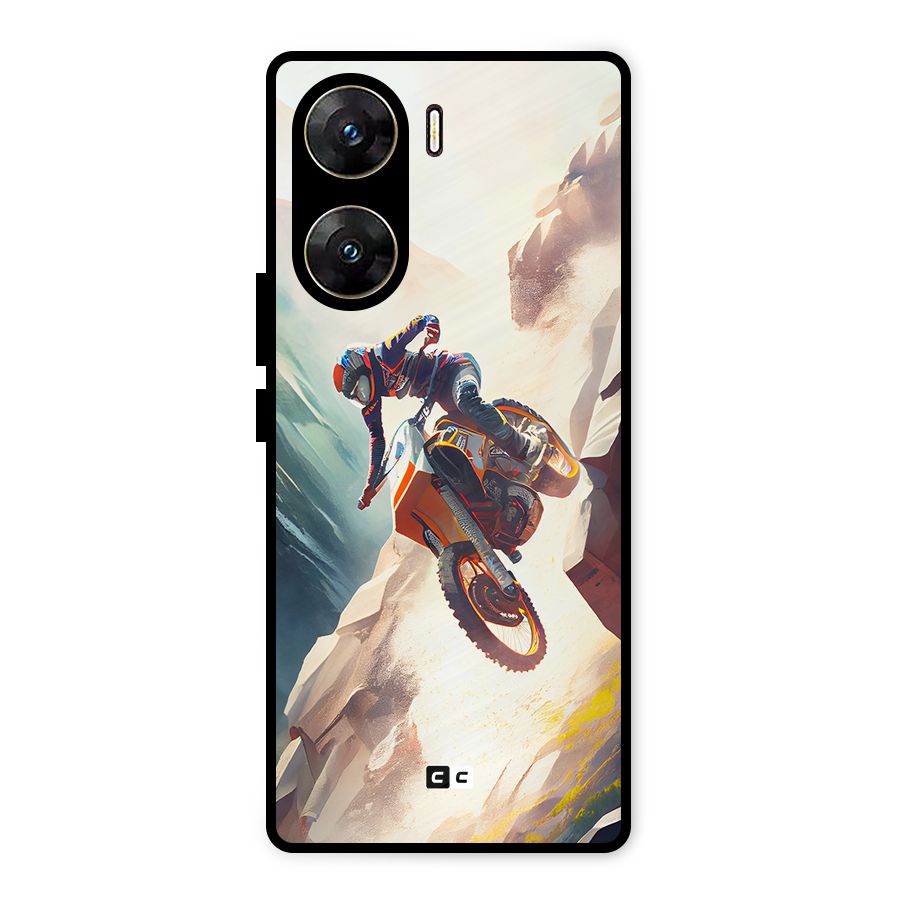 Mountain Biker Metal Back Case for Vivo V29e