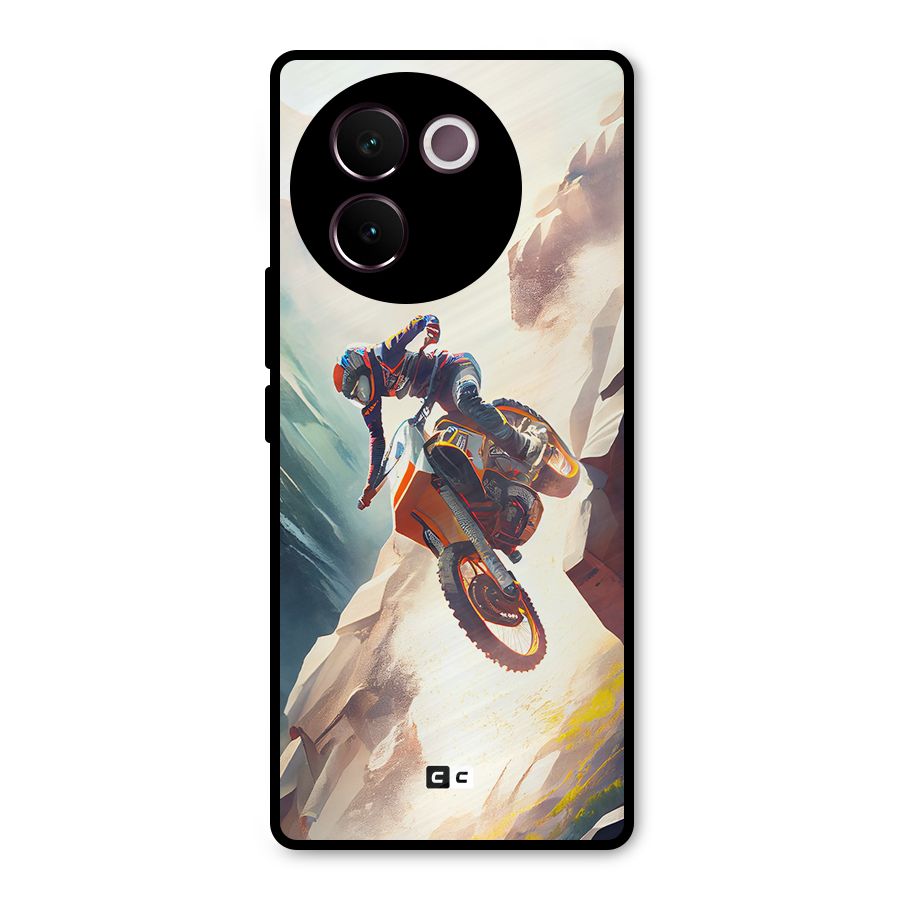 Mountain Biker Metal Back Case for Vivo V30e