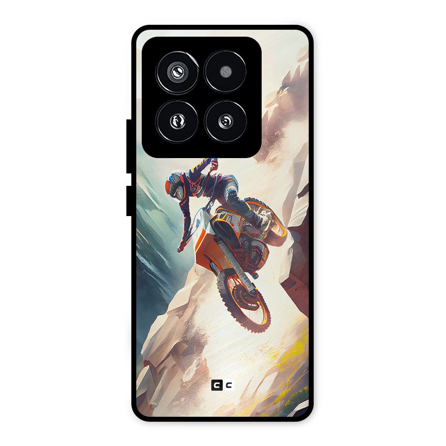 Mountain Biker Metal Back Case for Xiaomi 14 Pro