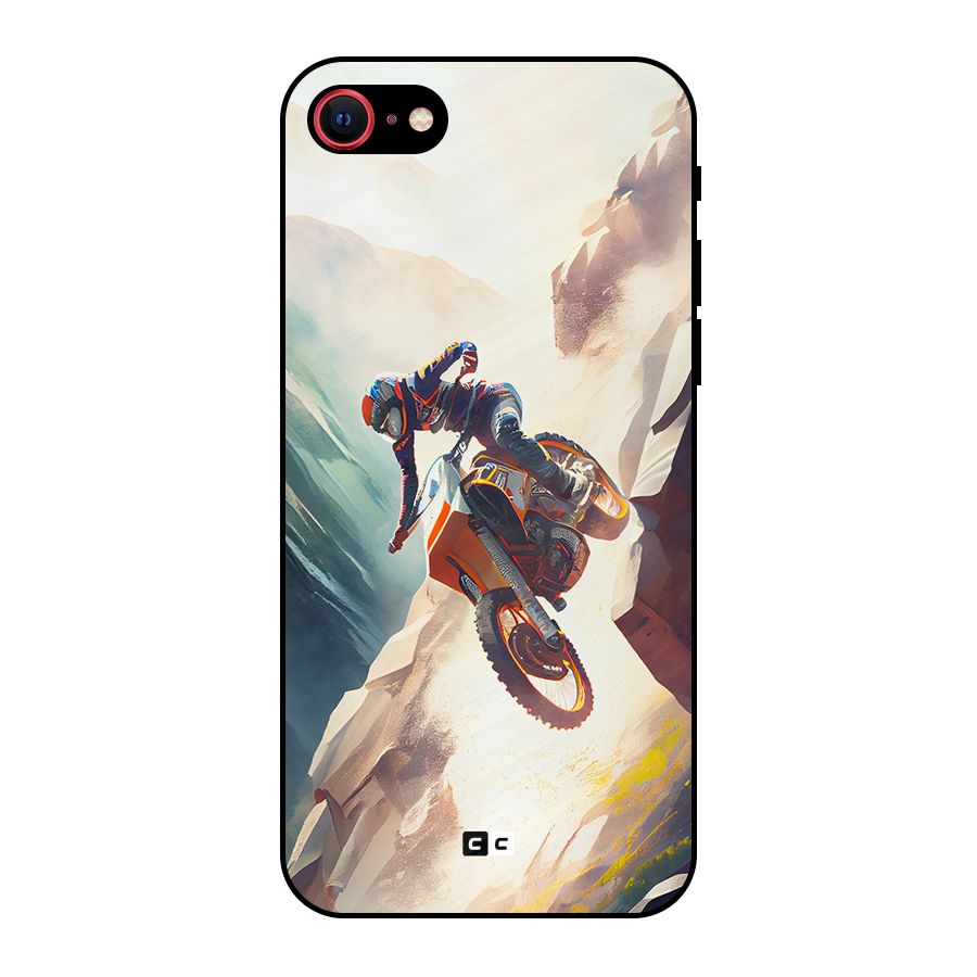 Mountain Biker Metal Back Case for iPhone 8