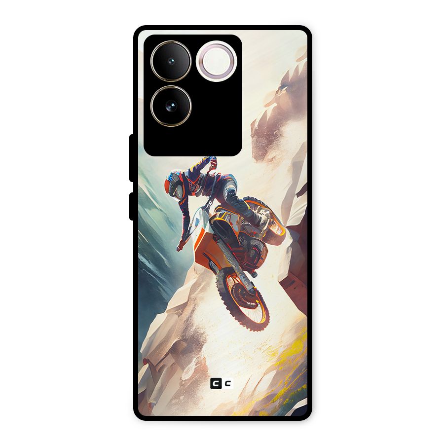 Mountain Biker Metal Back Case for iQOO Z7 Pro
