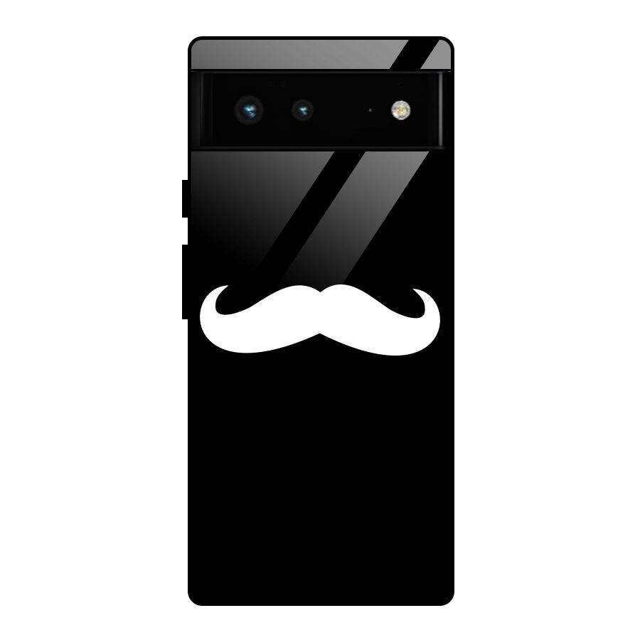 Moustache Love Glass Back Case for Google Pixel 6