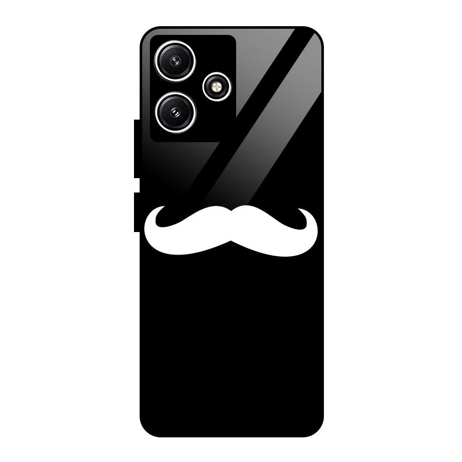 Moustache Love Glass Back Case for Poco M6 Pro