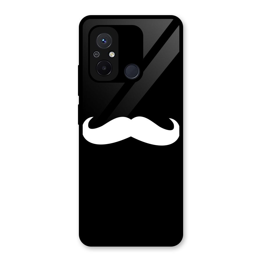 Moustache Love Glass Back Case for Redmi 12C