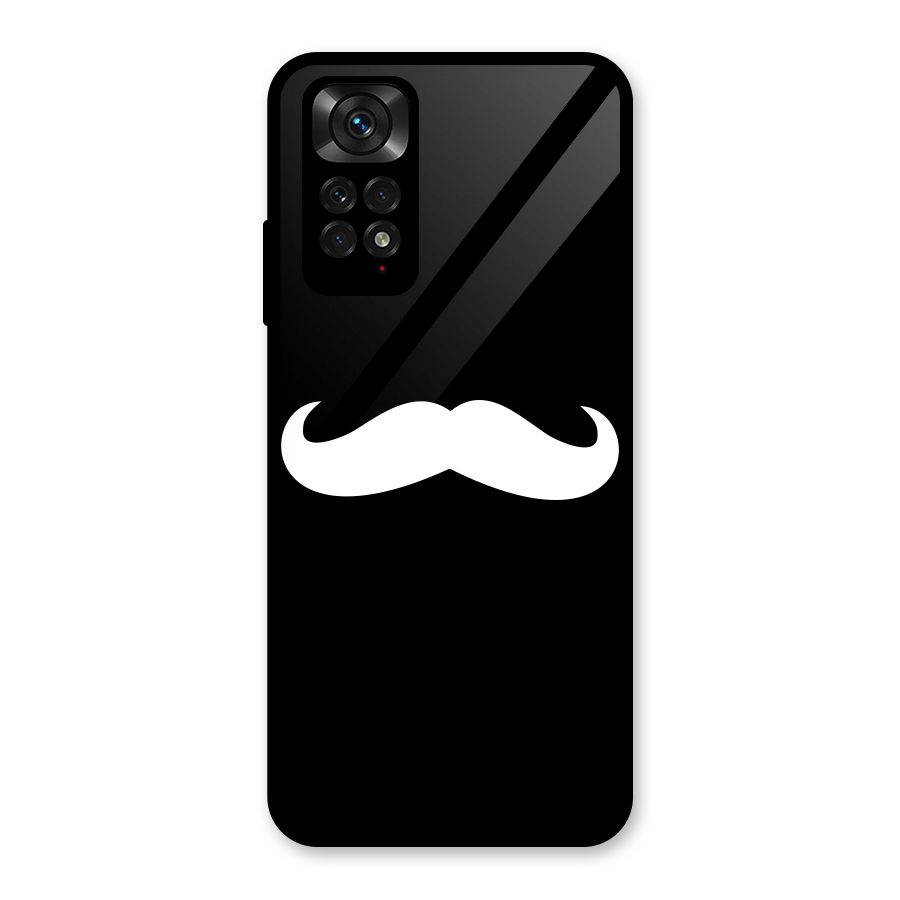 Moustache Love Glass Back Case for Redmi Note 11S