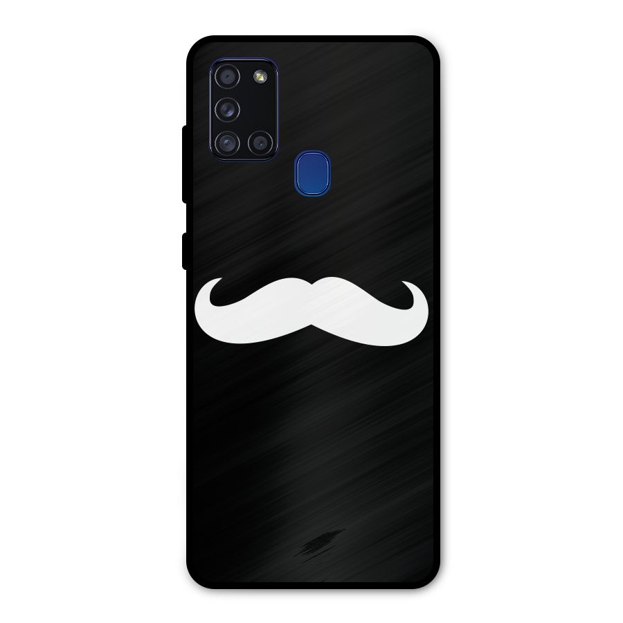 Moustache Love Metal Back Case for Galaxy A21s