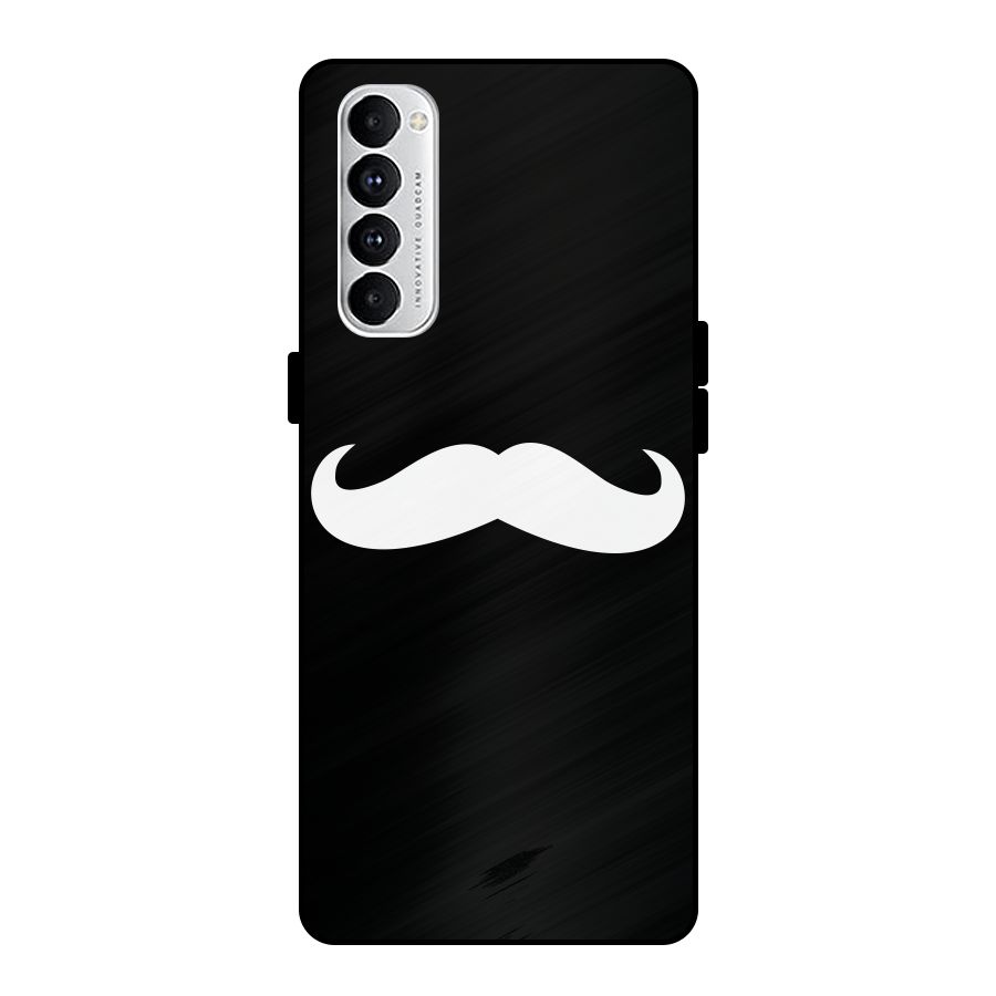 Moustache Love Metal Back Case for Oppo Reno4 Pro