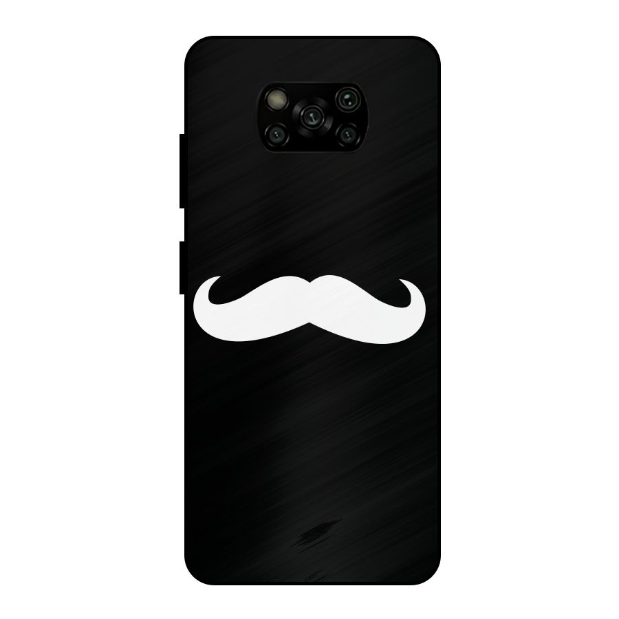 Moustache Love Metal Back Case for Poco X3