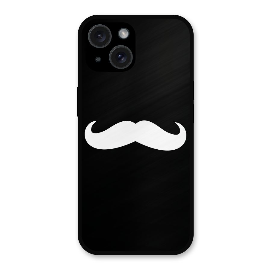 Moustache Love Metal Back Case for iPhone 15