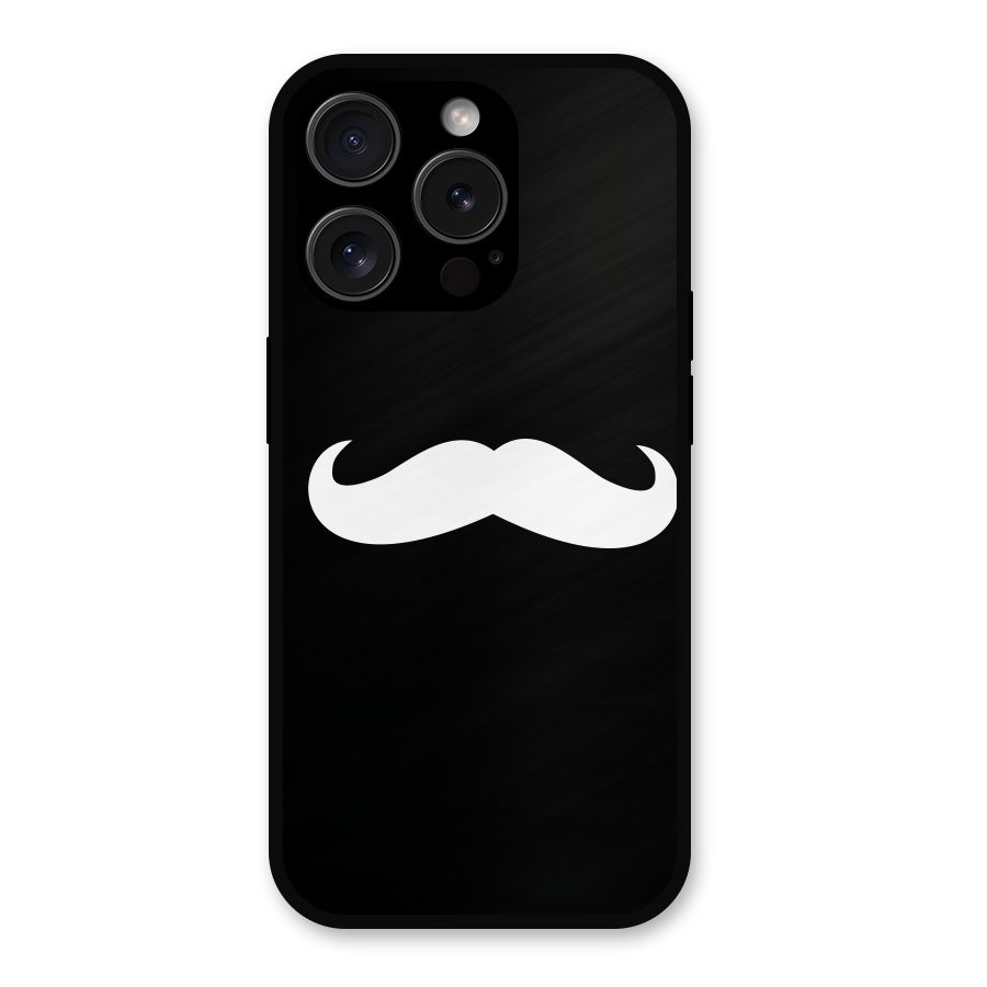 Moustache Love Metal Back Case for iPhone 15 Pro
