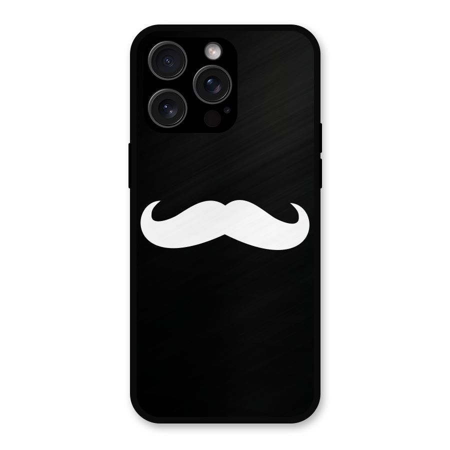 Moustache Love Metal Back Case for iPhone 15 Pro Max