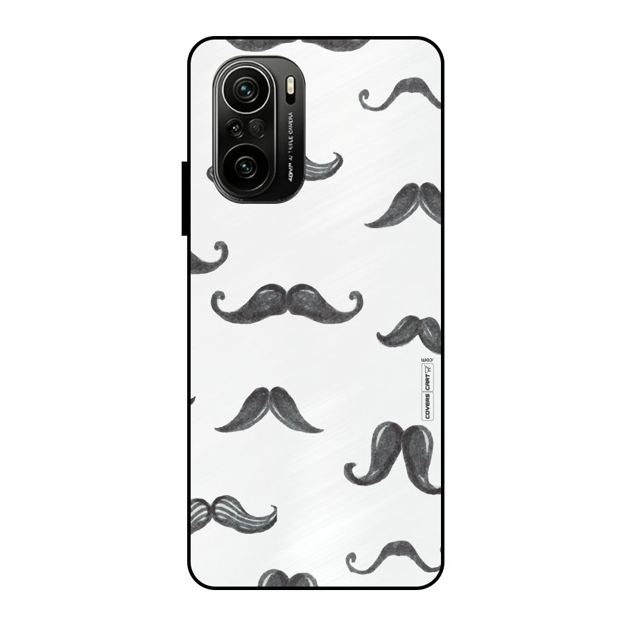 Moustache Pattern (Black) Metal Back Case for Mi 11X Pro