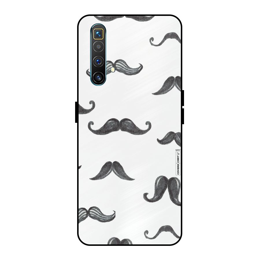 Moustache Pattern (Black) Metal Back Case for Realme X3 SuperZoom