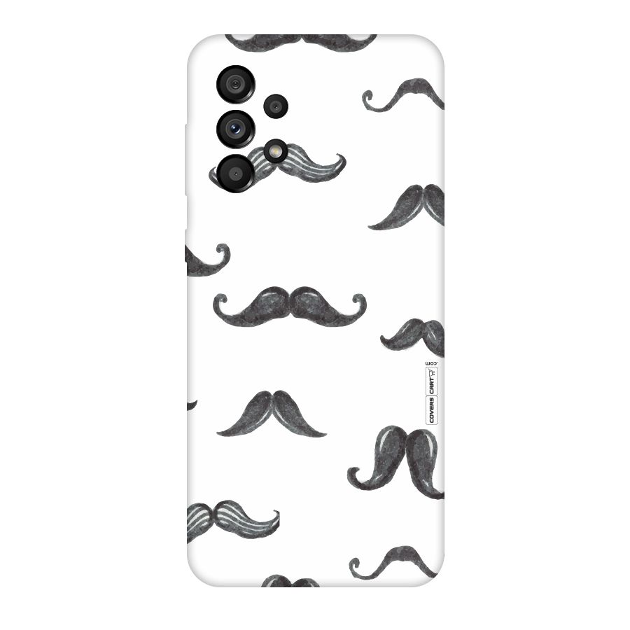 Moustache Pattern (Black) Original Polycarbonate Back Case for Galaxy A73 5G