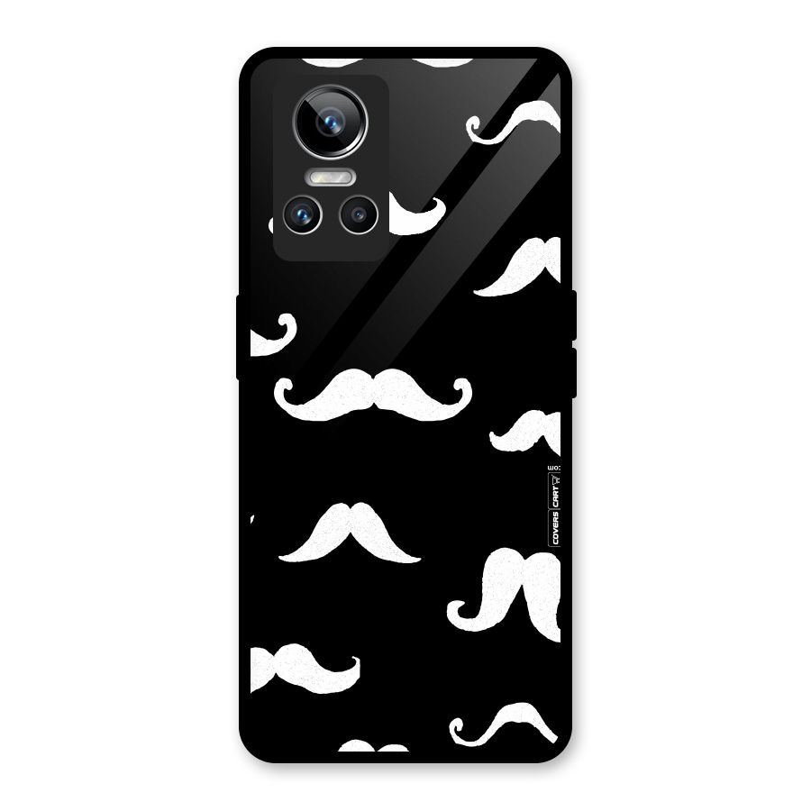 Moustache Pattern (White) Glass Back Case for Realme GT Neo 3