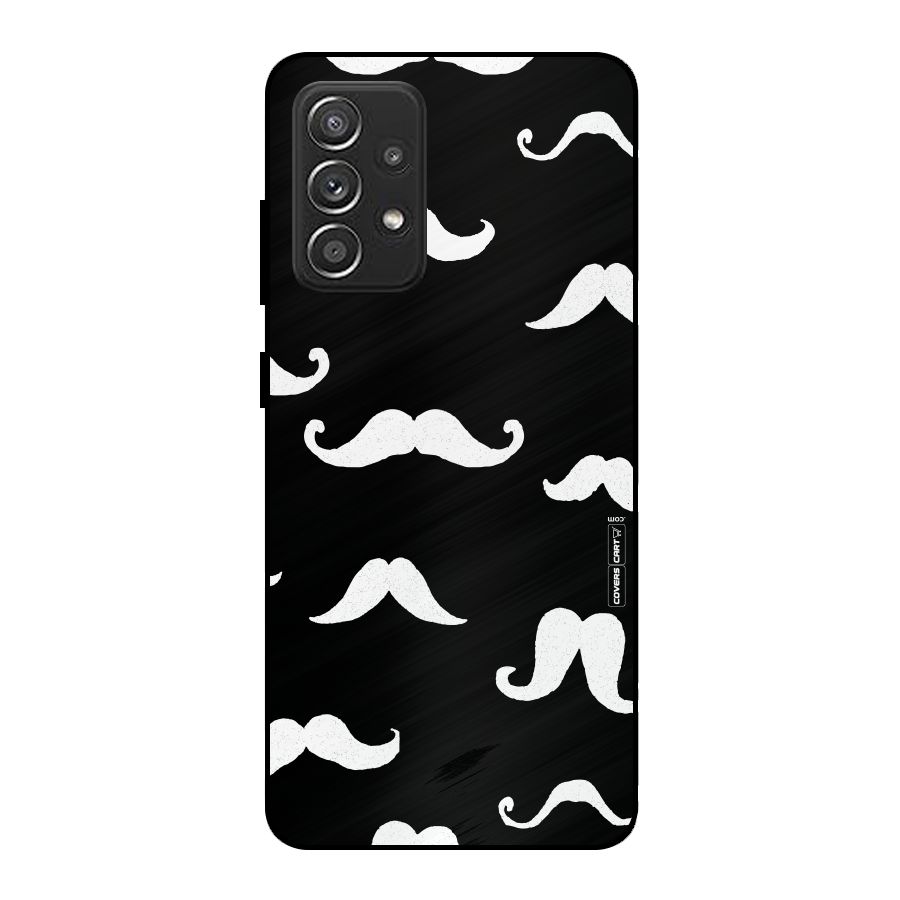 Moustache Pattern (White) Metal Back Case for Galaxy A52s 5G