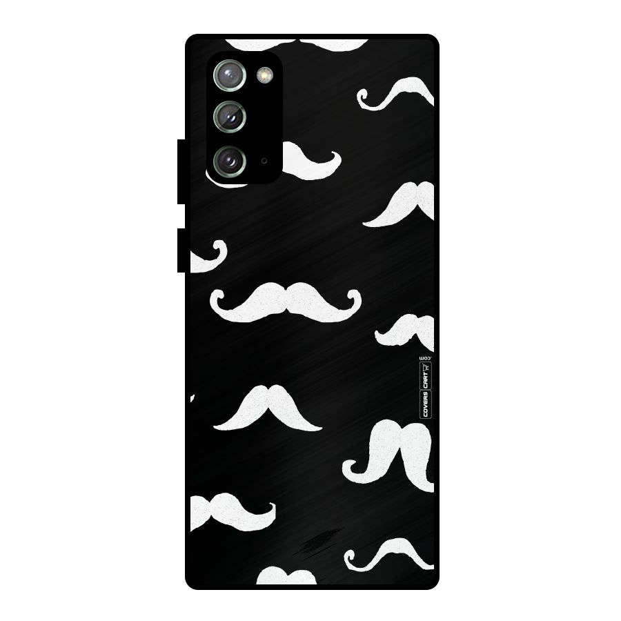 Moustache Pattern (White) Metal Back Case for Galaxy Note 20