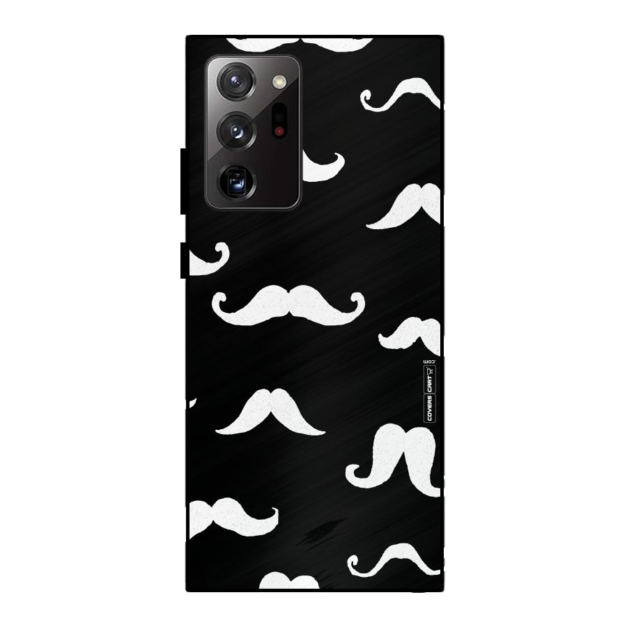 Moustache Pattern (White) Metal Back Case for Galaxy Note 20 Ultra