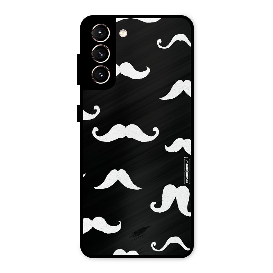 Moustache Pattern (White) Metal Back Case for Galaxy S21 5G