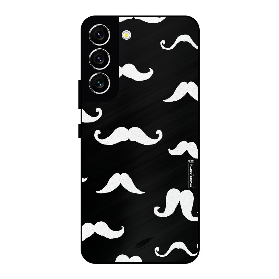 Moustache Pattern (White) Metal Back Case for Galaxy S22 5G