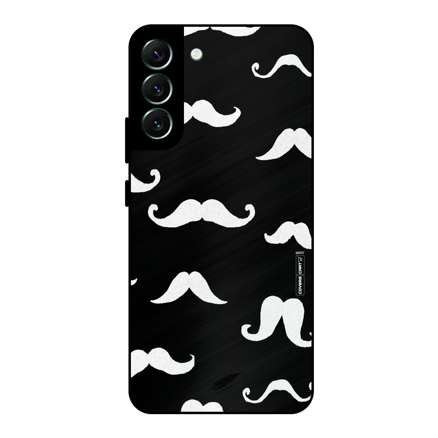 Moustache Pattern (White) Metal Back Case for Galaxy S22 Plus 5G