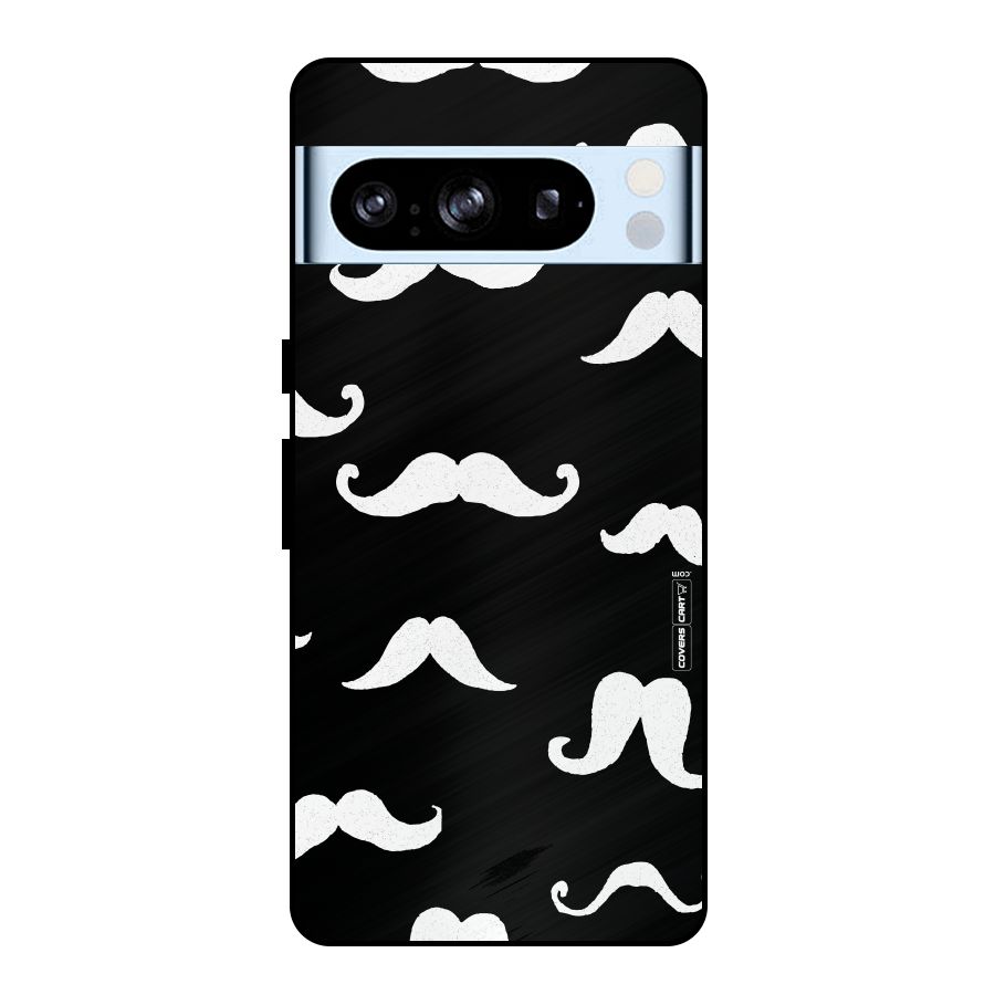 Moustache Pattern (White) Metal Back Case for Google Pixel 8 Pro