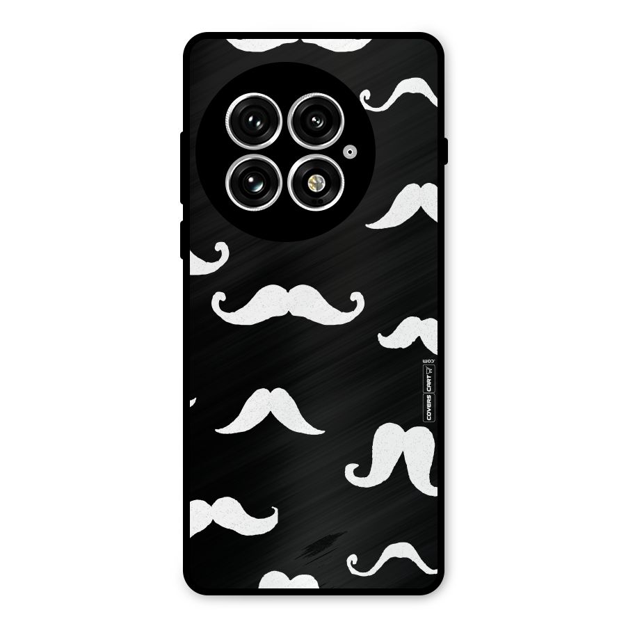 Moustache Pattern (White) Metal Back Case for OnePlus 13