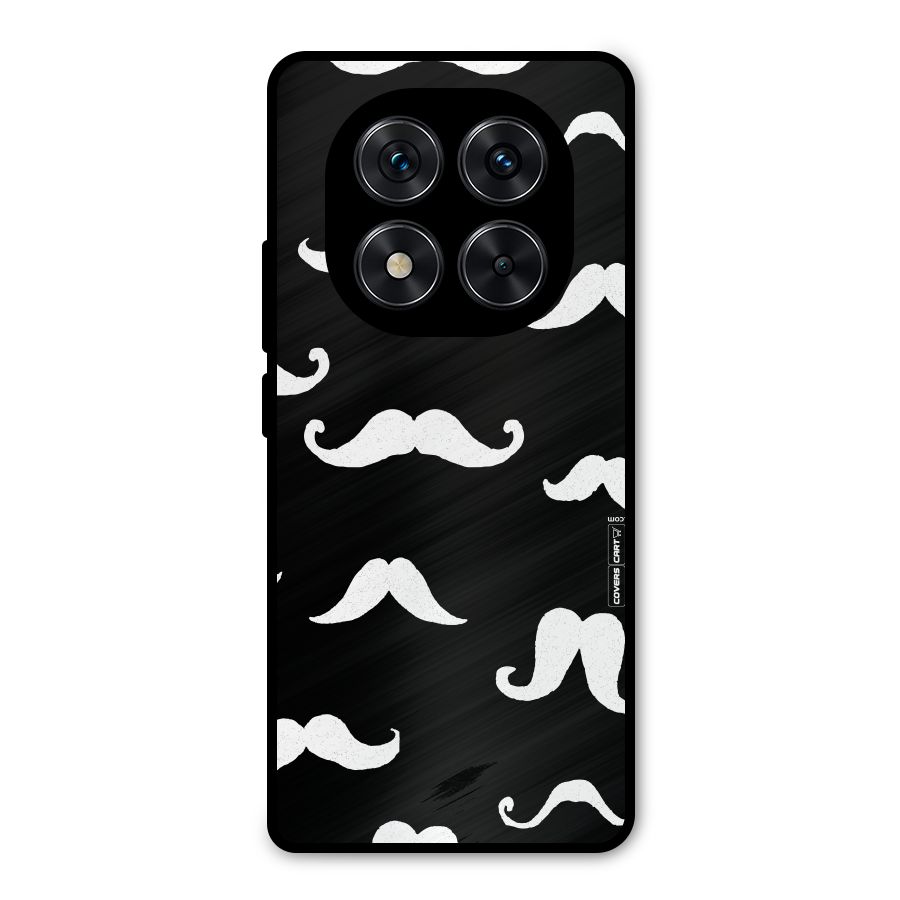 Moustache Pattern (White) Metal Back Case for Poco X7