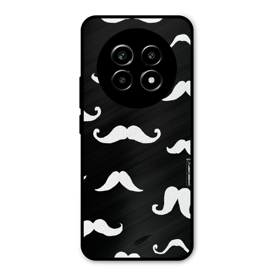 Moustache Pattern (White) Metal Back Case for Realme 13 Pro