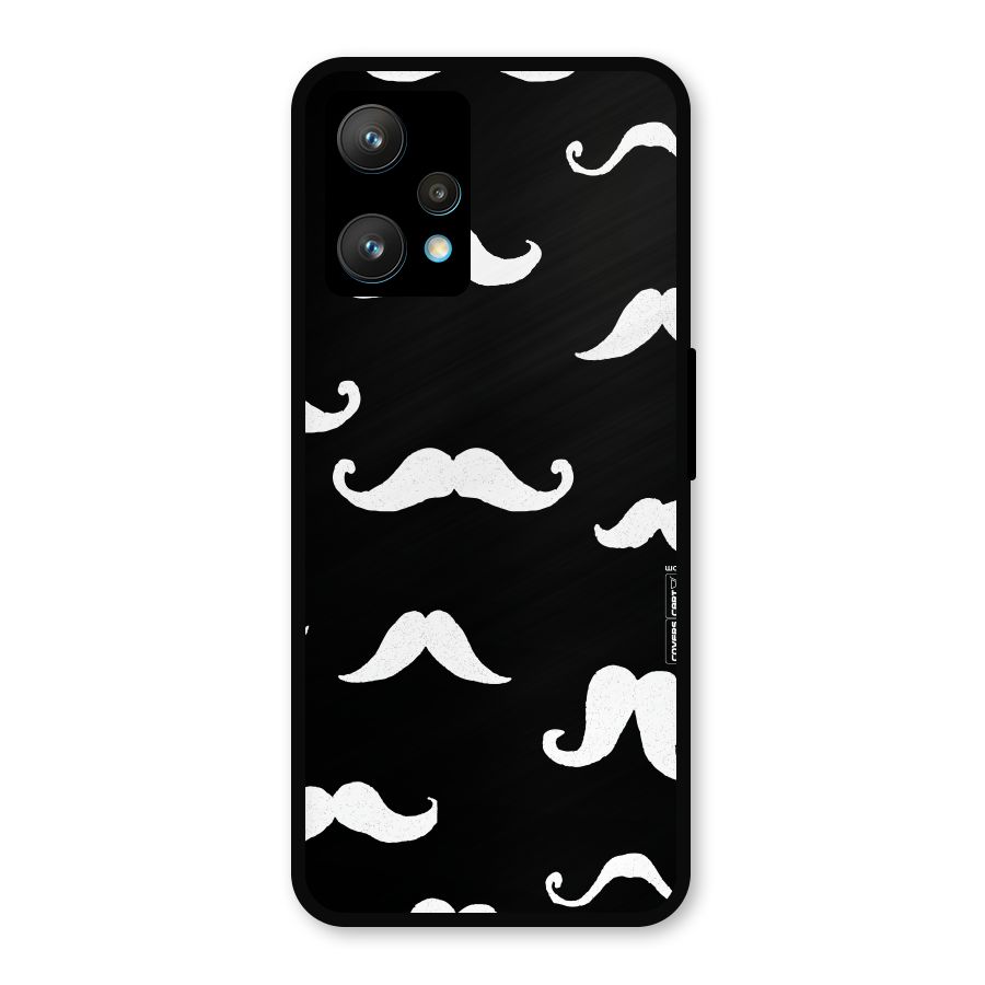 Moustache Pattern (White) Metal Back Case for Realme 9 Pro Plus 5G