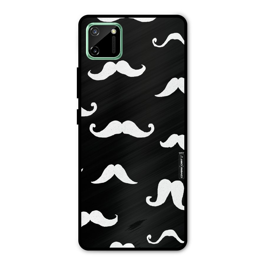 Moustache Pattern (White) Metal Back Case for Realme C11