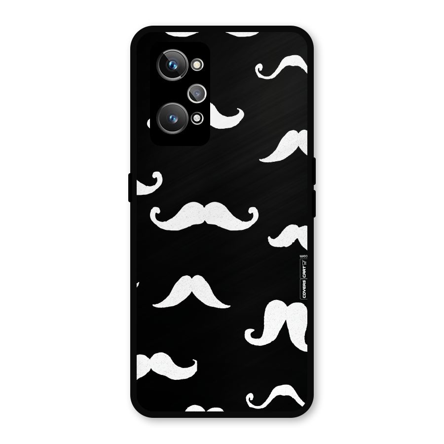Moustache Pattern (White) Metal Back Case for Realme GT Neo2
