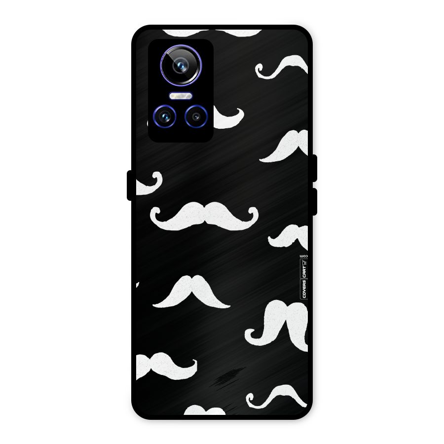 Moustache Pattern (White) Metal Back Case for Realme GT Neo 3