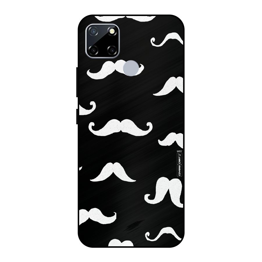Moustache Pattern (White) Metal Back Case for Realme Narzo 20