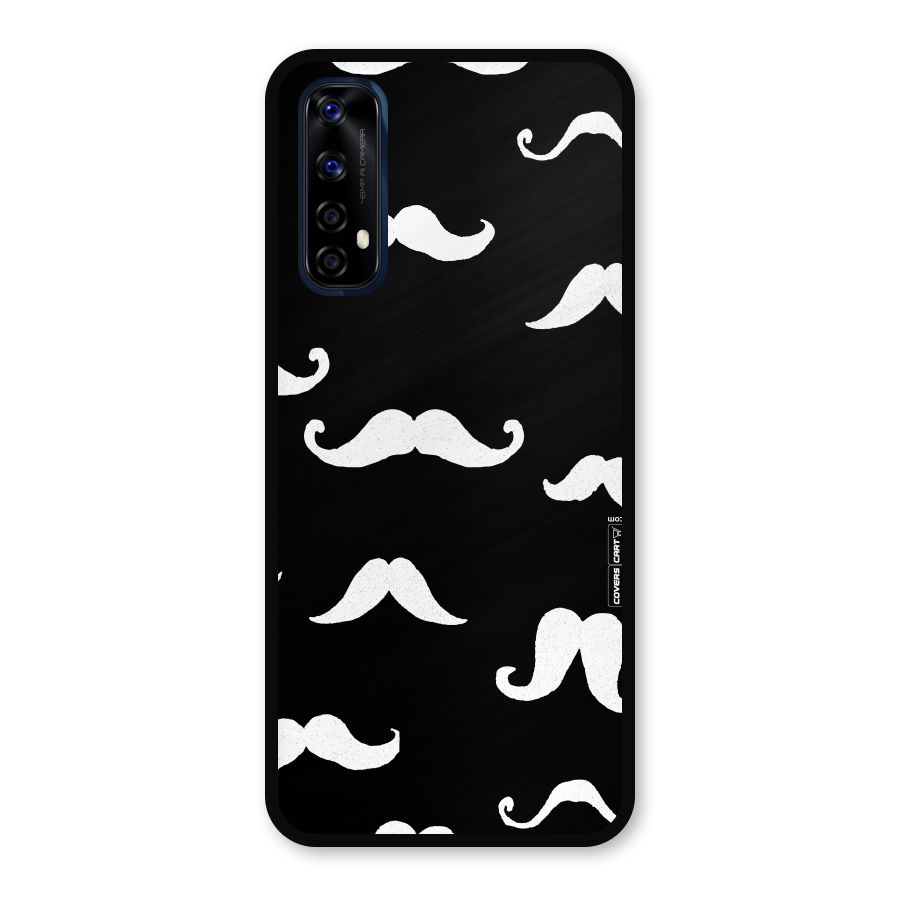 Moustache Pattern (White) Metal Back Case for Realme Narzo 20 Pro