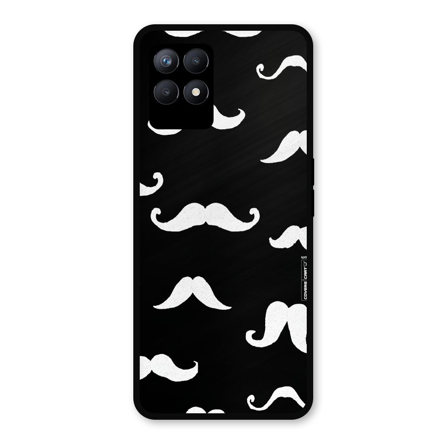 Moustache Pattern (White) Metal Back Case for Realme Narzo 50
