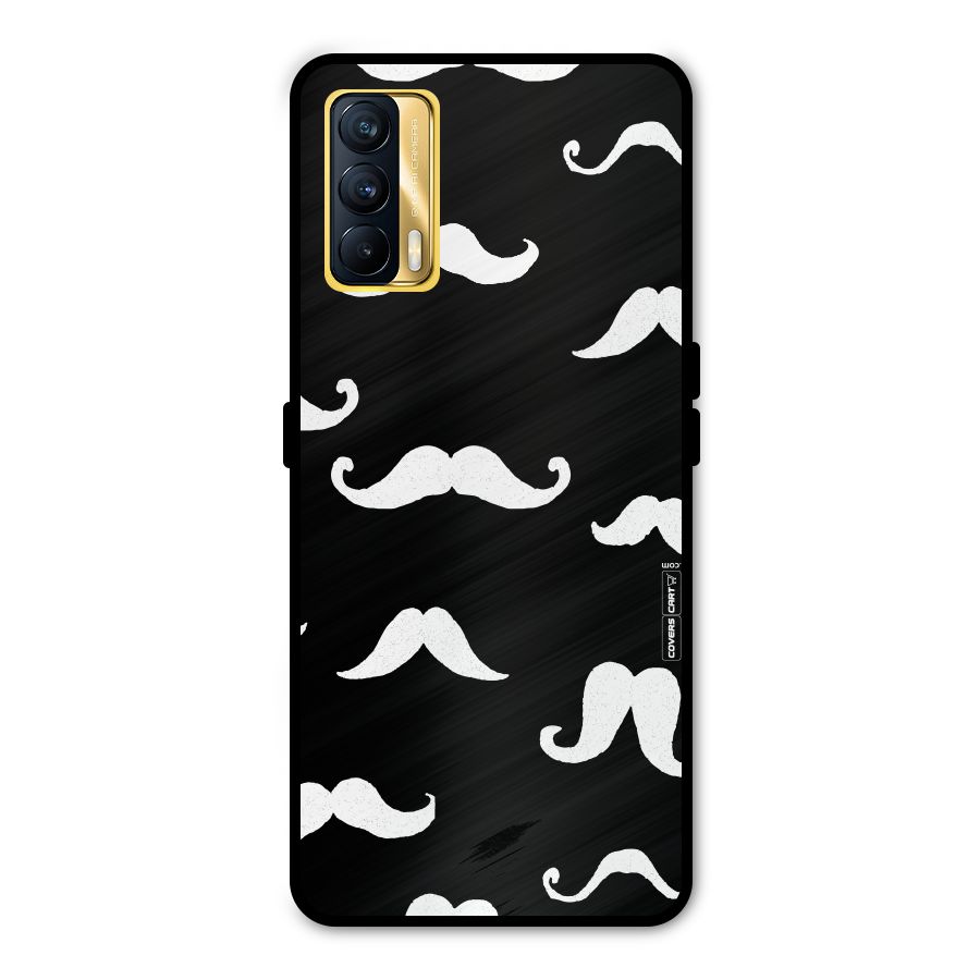Moustache Pattern (White) Metal Back Case for Realme X7