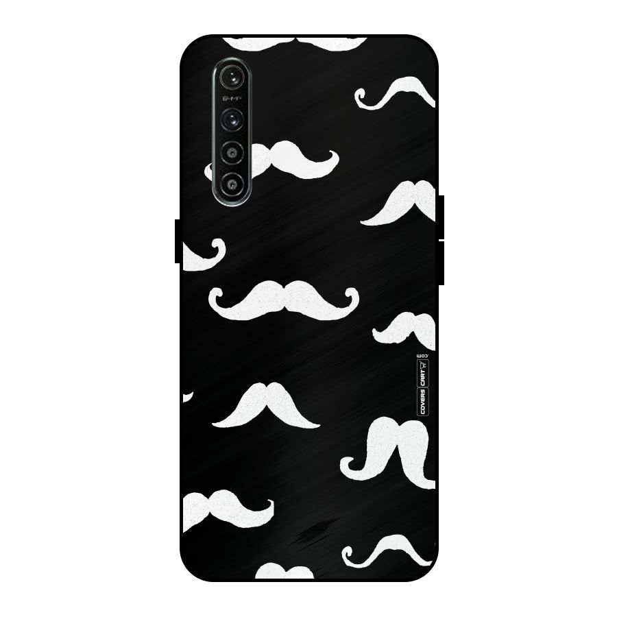 Moustache Pattern (White) Metal Back Case for Realme XT
